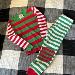 Hanna Andersson Red and Green Striped Kids Pajamas